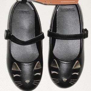 Gymboree Baby Girls Mary Janes Cat Face Shoe 4 5 6 NEW